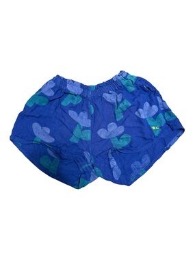 Bobo Choses Blue Shorts with Teal & Light Blue Floral Shapes